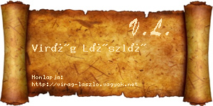 Virág László névjegykártya