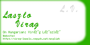 laszlo virag business card